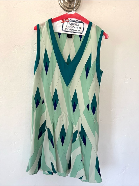 Marc By Marc Jacobs Dresses & Skirts - Marc by Marc Jacobs Teal, Mint & Navy Geometric Silk Dress
